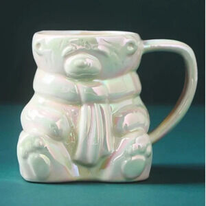 NWT Anthropologie Merry Luster Polar Bear Christmas Mug